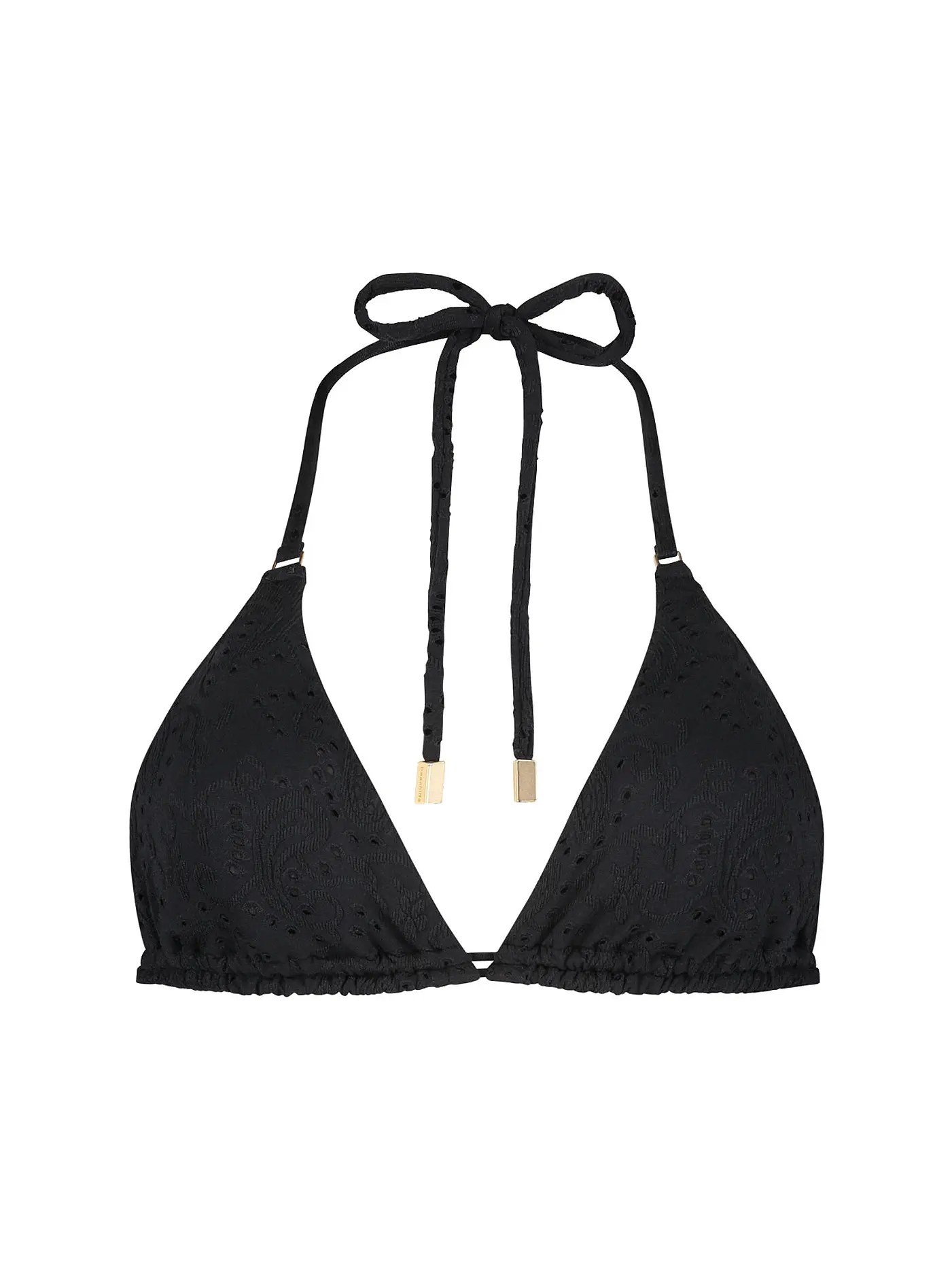 BEACHLIFE | Damen Bikinioberteil Black Embroidery | 